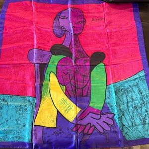 Picasso Colorful Abstract Silk Scarf